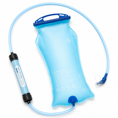 Gravity water filter hiking