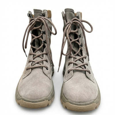 Knee high lace up tactical boots
