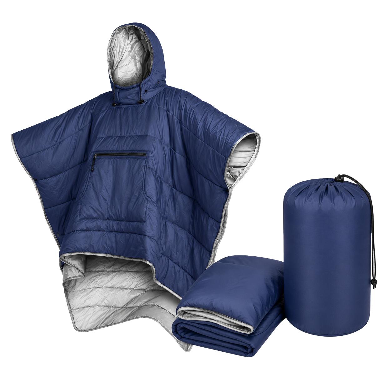 Hooded camping quilt
