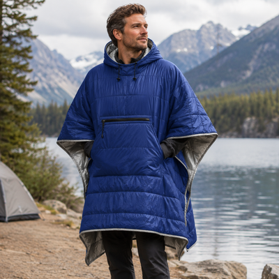 Hooded camping quilt