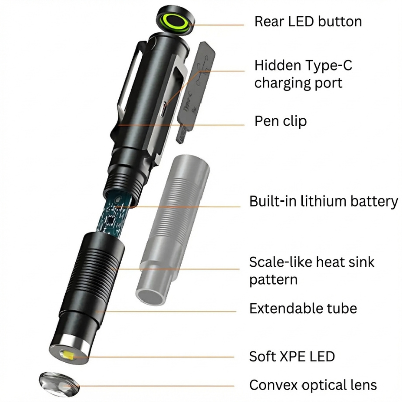 Rechargeable Pen Torch Light