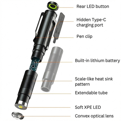 Rechargeable Pen Torch Light