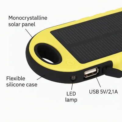 5000mAh Solar Power Bank