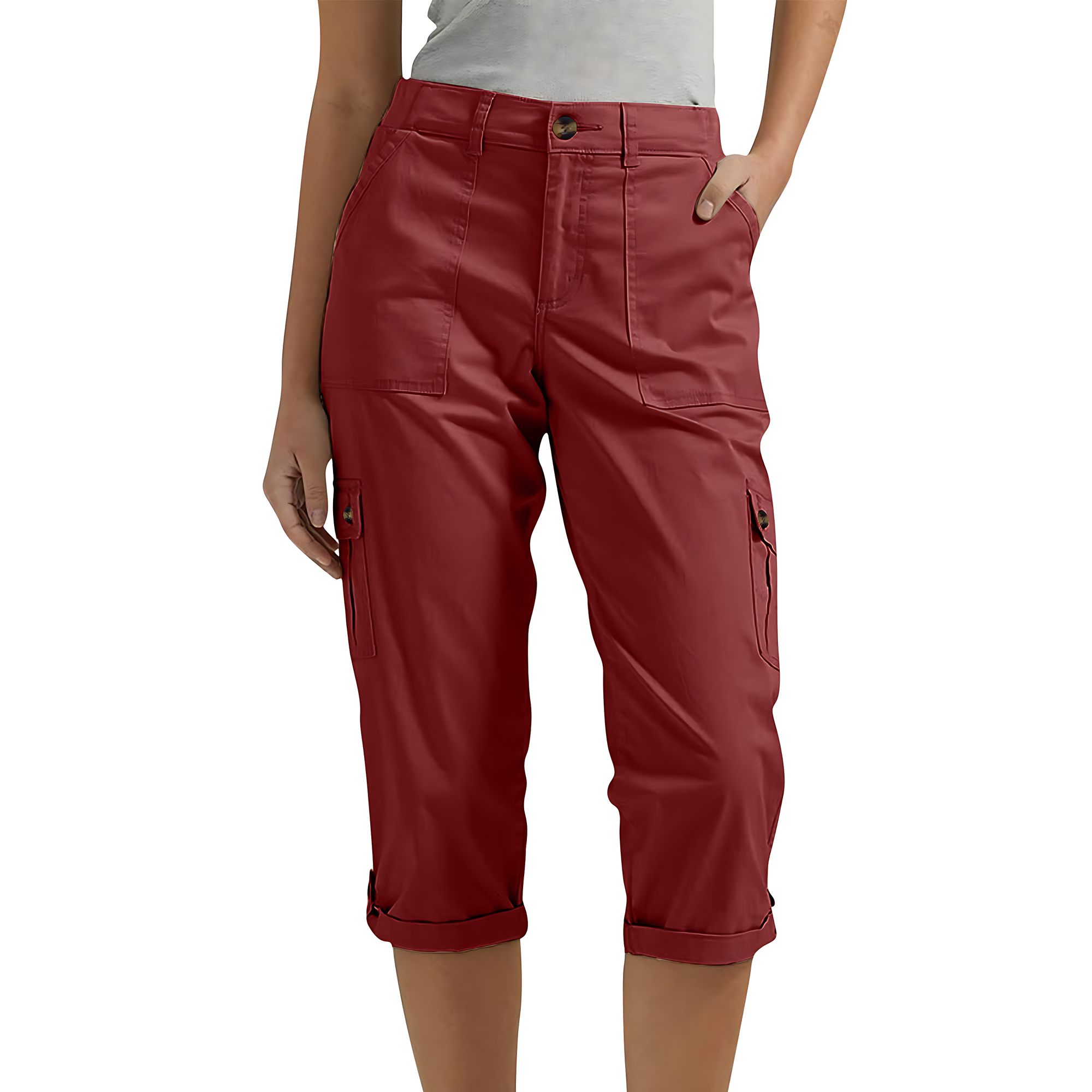 3/4 length combat trousers ladies