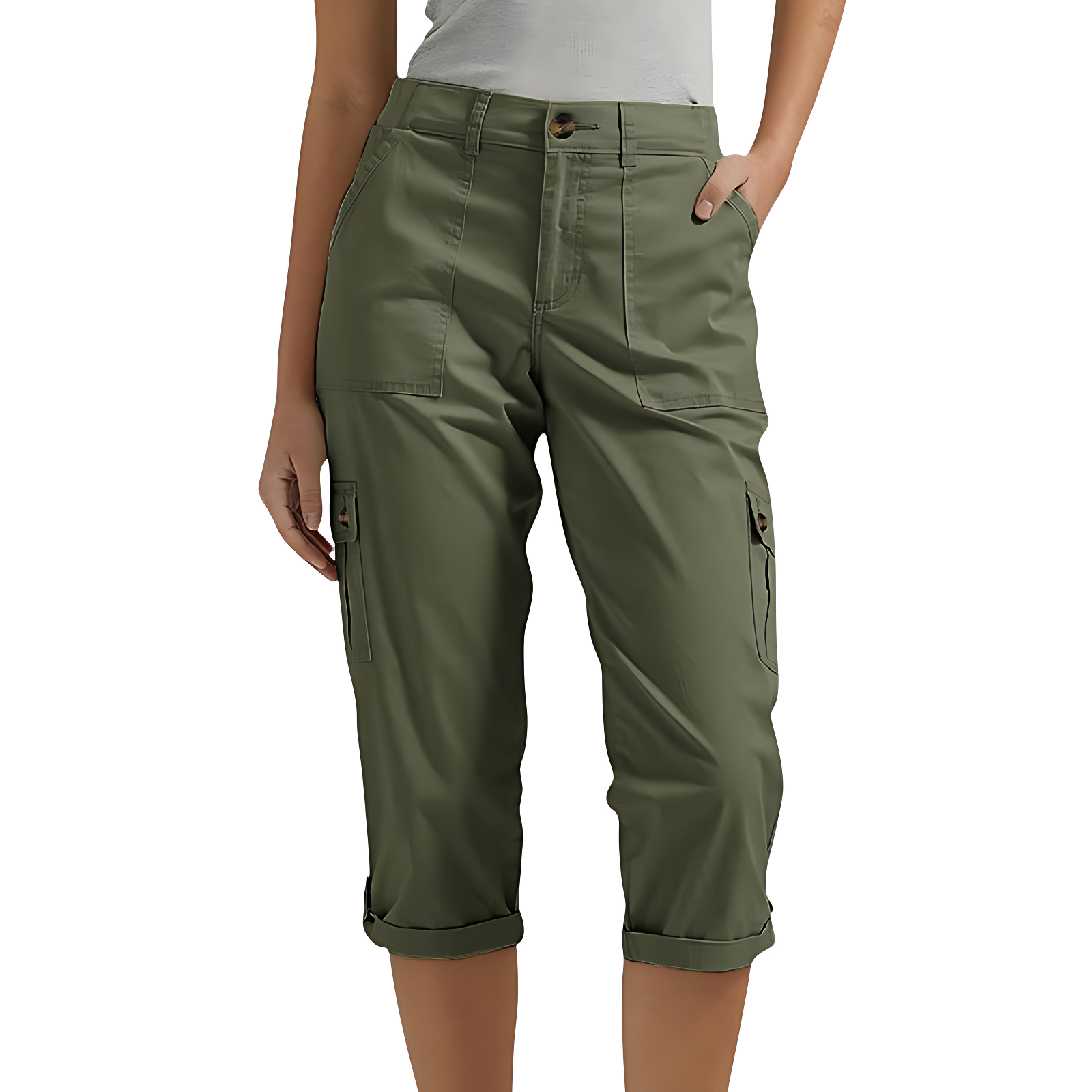 3/4 length combat trousers ladies