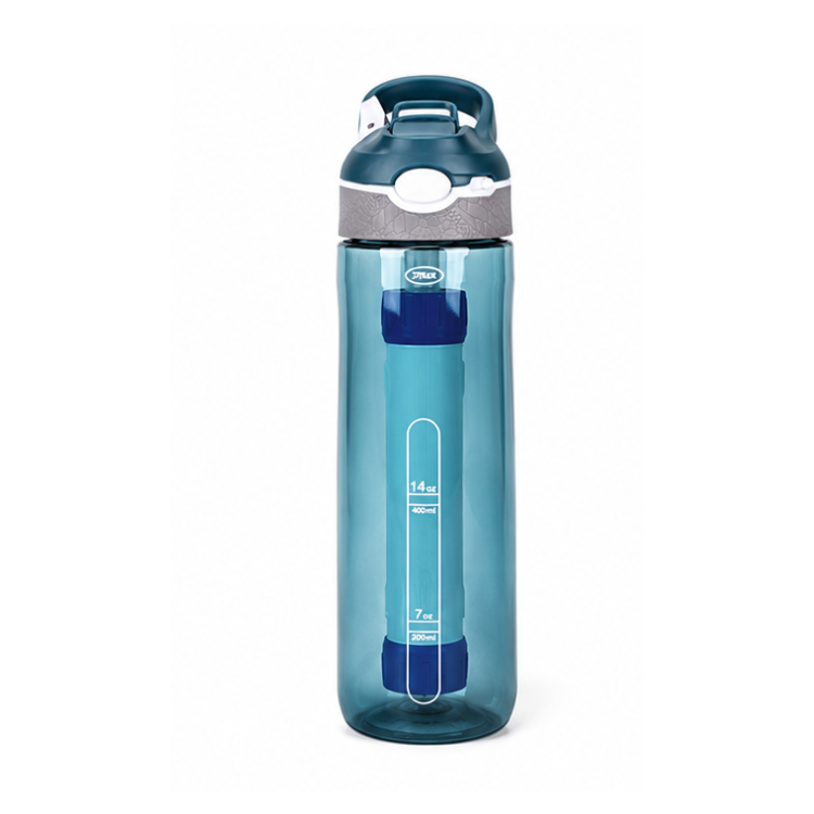 Survival bottle with filter water