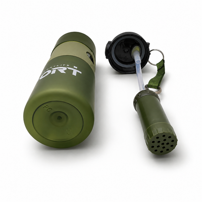 Military bottle with filter water