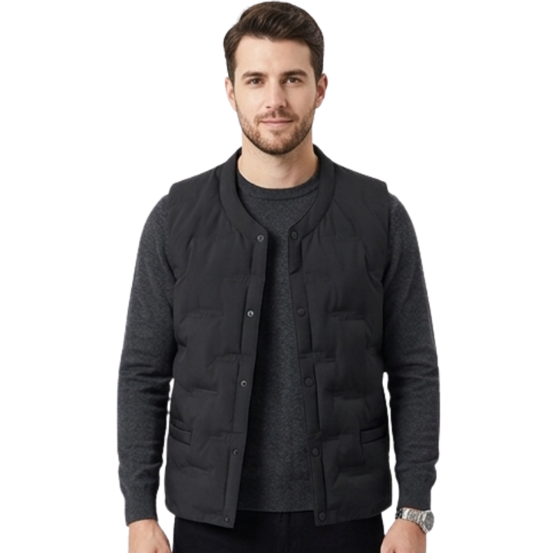 Military down vest black