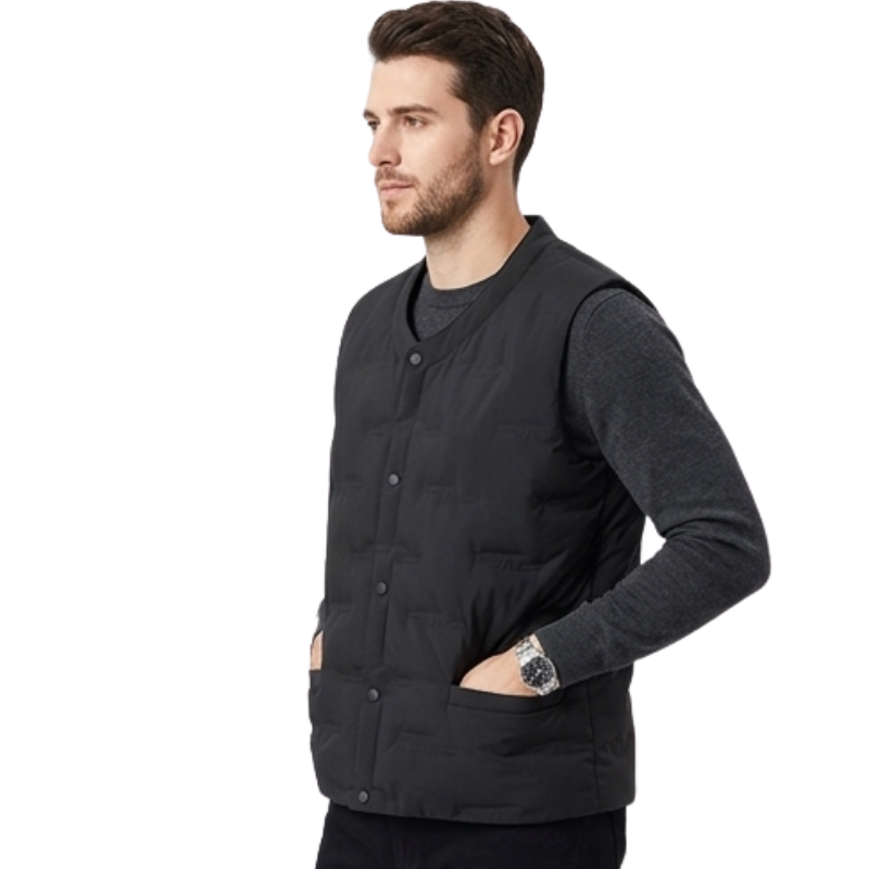 Military down vest black