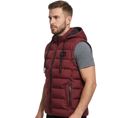 Hooded down vest