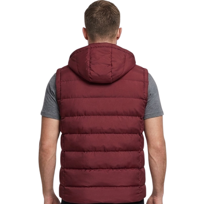 Hooded down vest