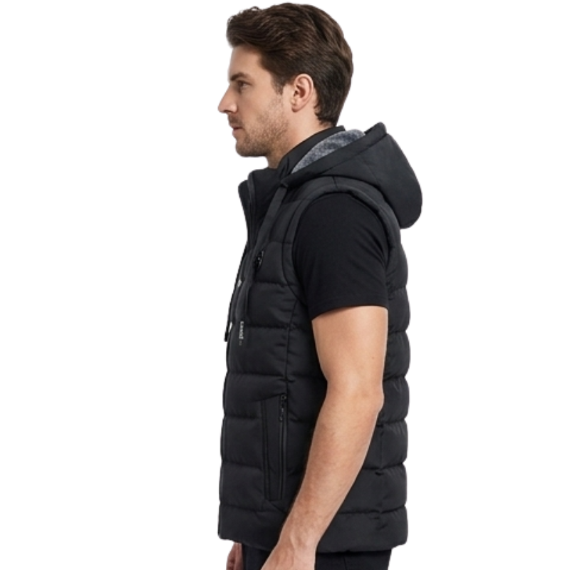 Hooded down vest