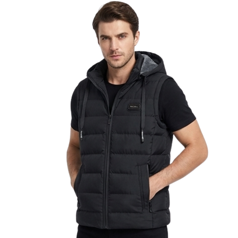 Hooded down vest