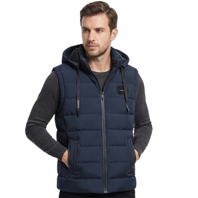 Hooded down vest