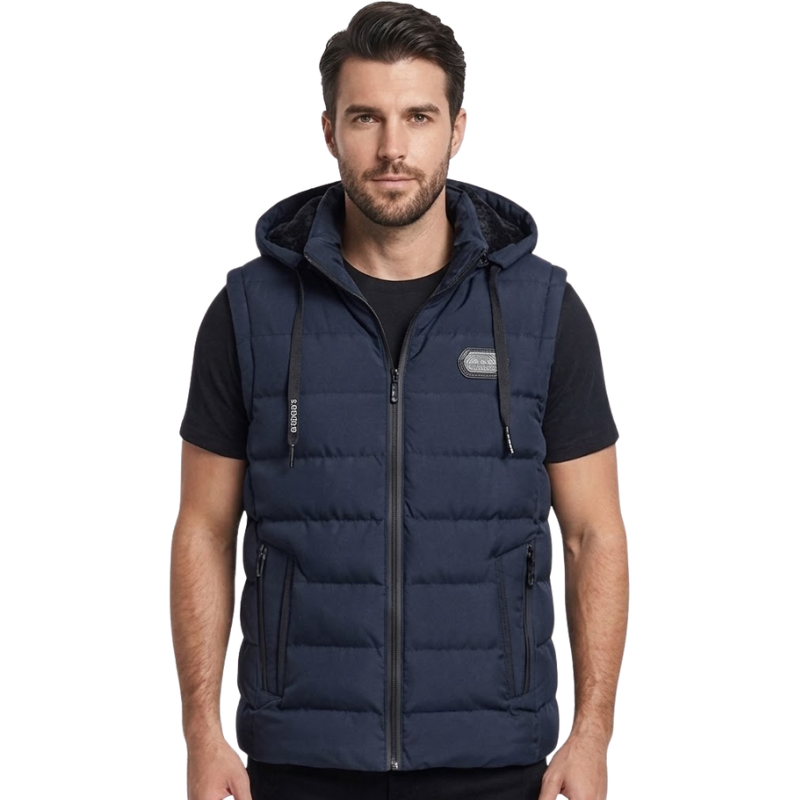 Hooded down vest