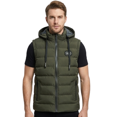 Hooded down vest