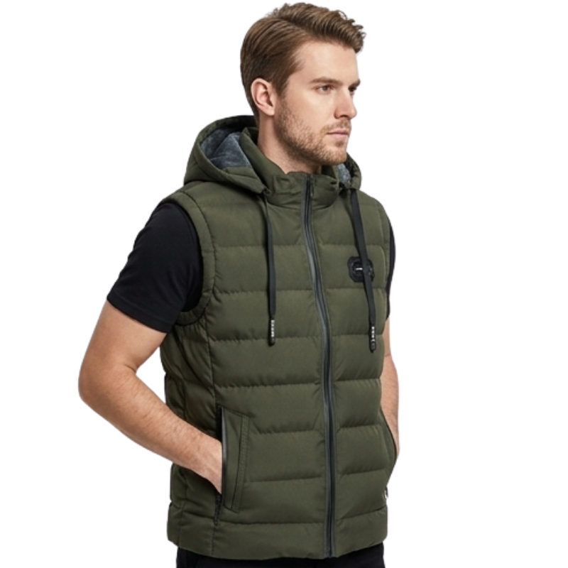Hooded down vest