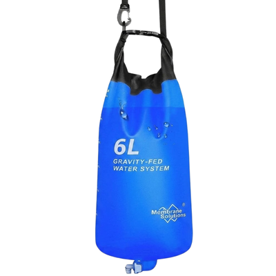 Gravity water filter camping