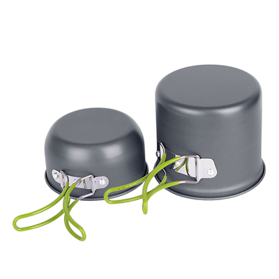 Nesting camping pots and pans