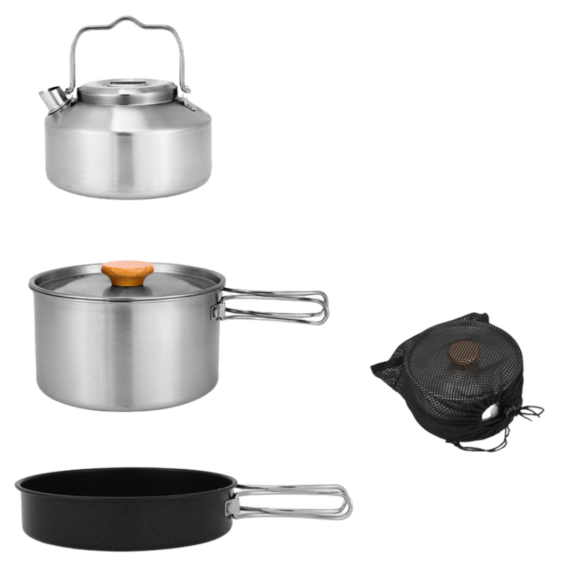 Portable pots and pans for camping