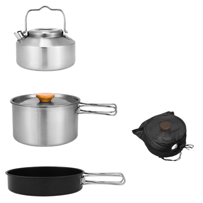 Portable pots and pans for camping