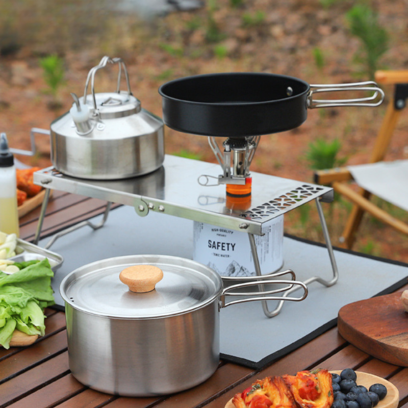 Portable pots and pans for camping