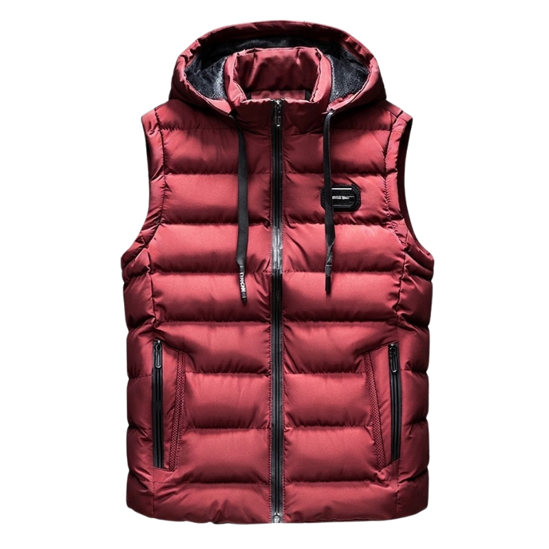 Hooded down vest