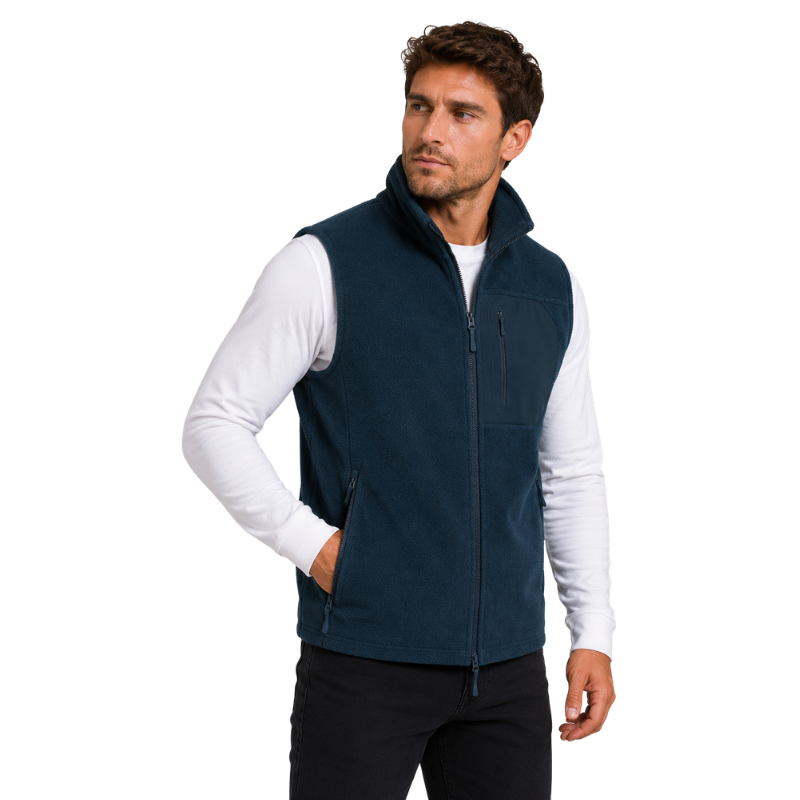 Mens fleece gilet full zip