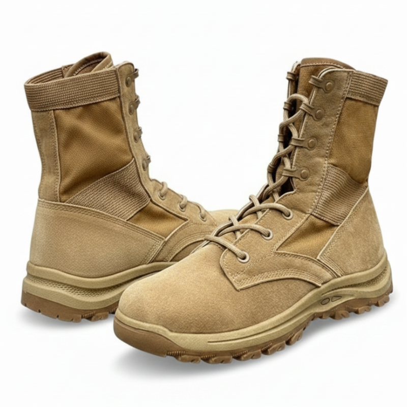 Knee high lace up tactical boots