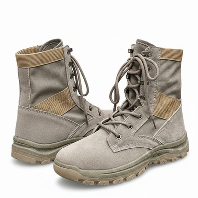 Knee high lace up tactical boots