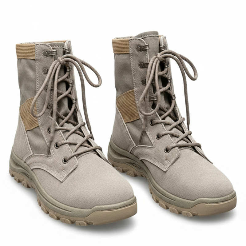 Knee high lace up tactical boots