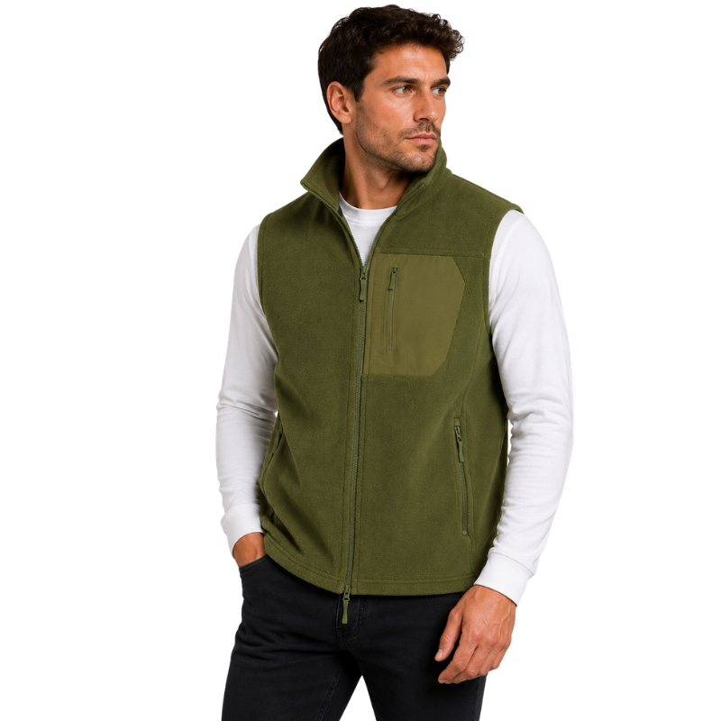 Mens fleece gilet full zip