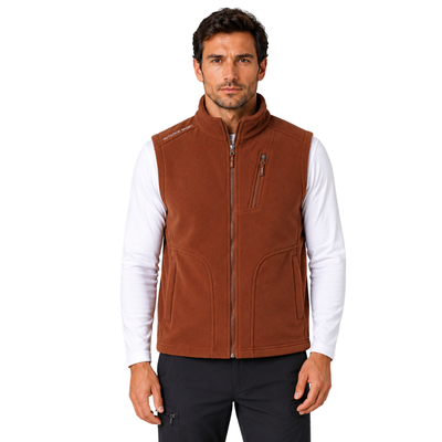 Mens fleece gilet with pockets