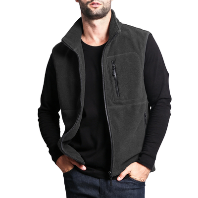 Mens fleece gilet zip up