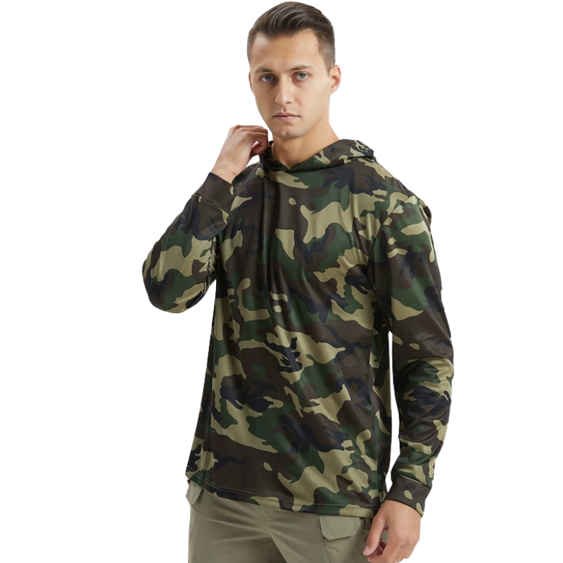 Camouflage sun hoodie