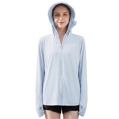 Sun hoodie women with zipper