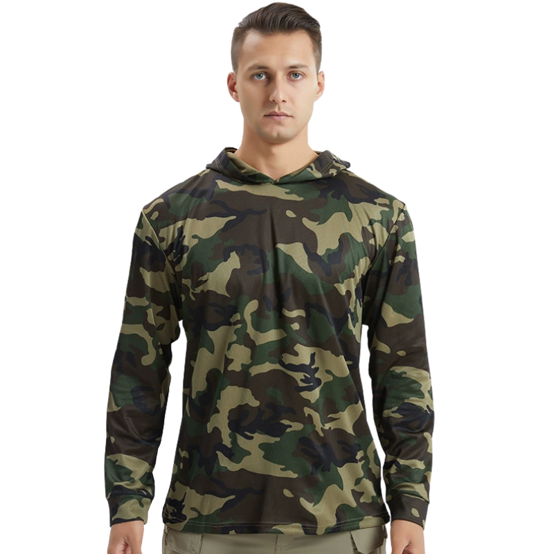 Camouflage sun hoodie