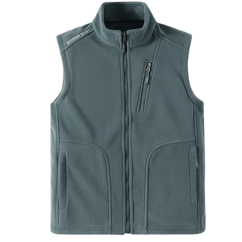 Mens fleece gilet with pockets