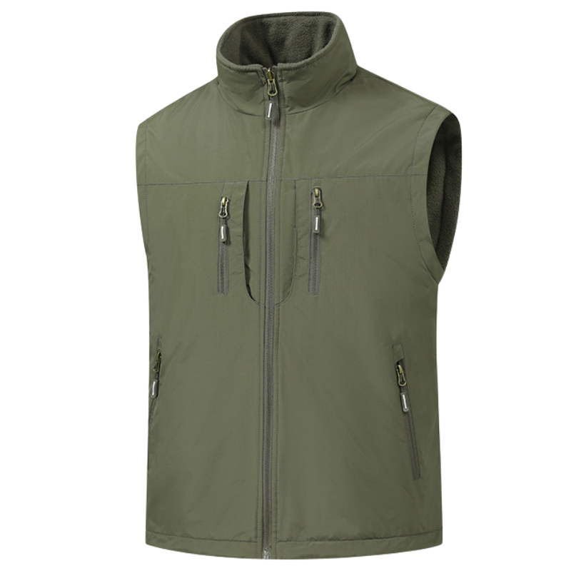 Fleece lined gilet mens