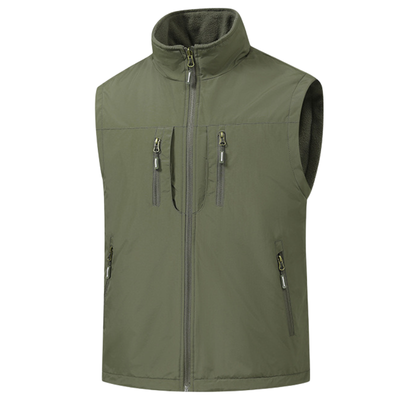 Fleece lined gilet mens