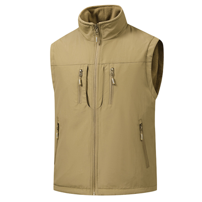 Fleece lined gilet mens