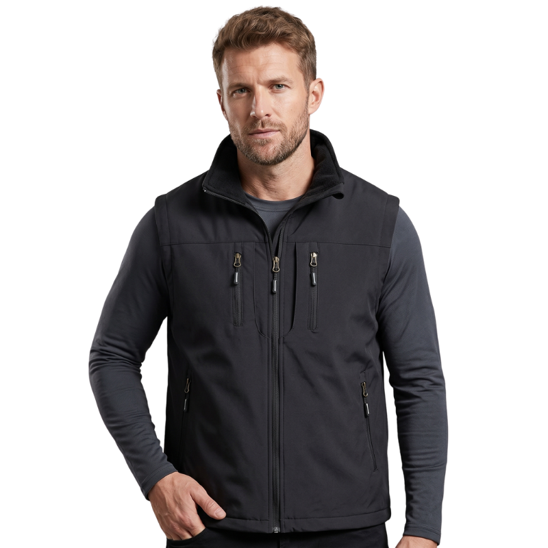 Fleece lined gilet mens