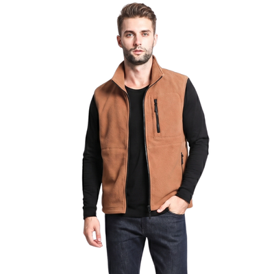 Mens fleece gilet zip up