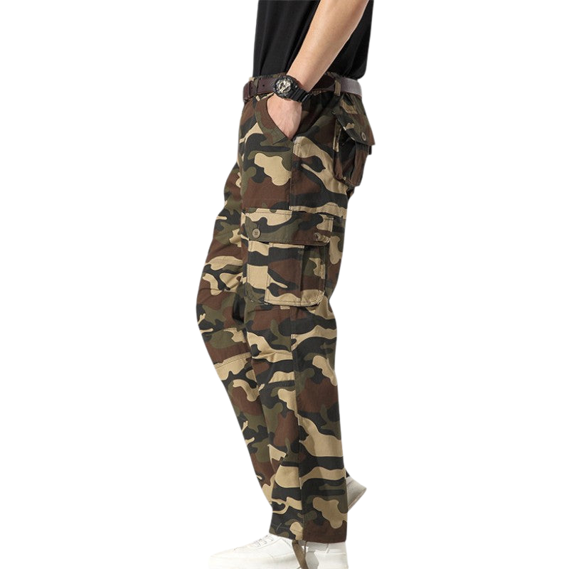 Camouflage combat trousers mens
