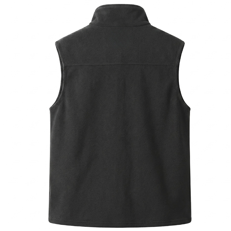 Mens fleece gilet three zipped pockets