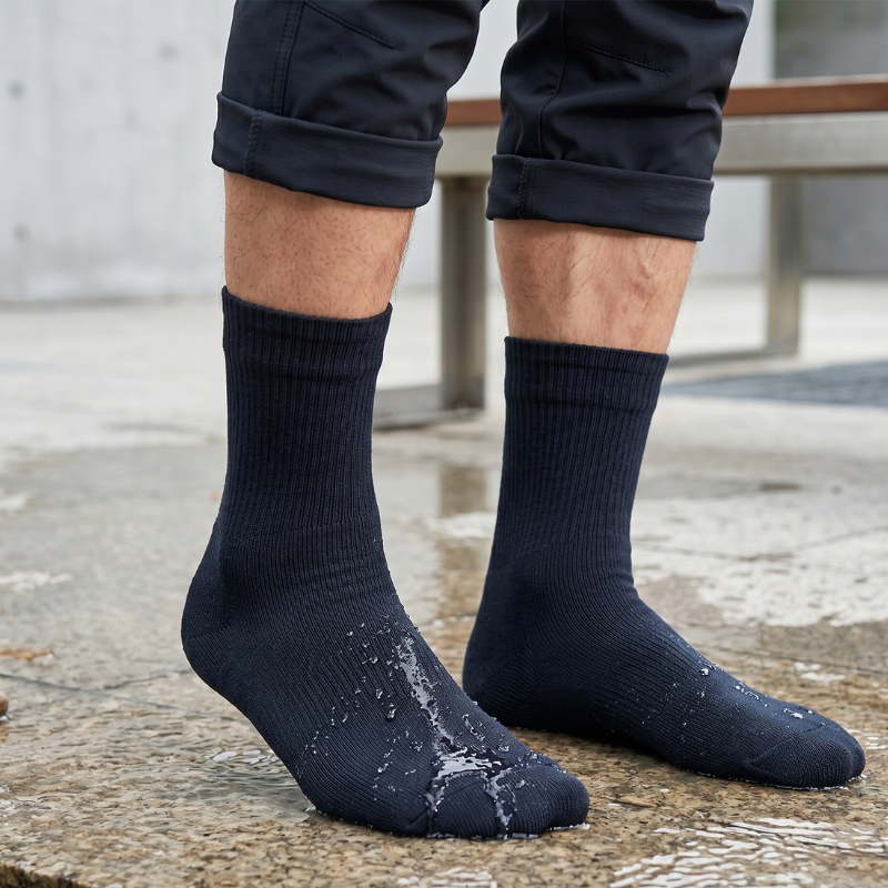 Black waterproof socks