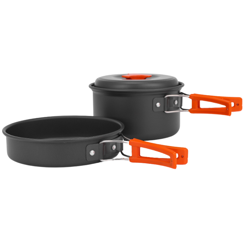 Camping pots and pans set