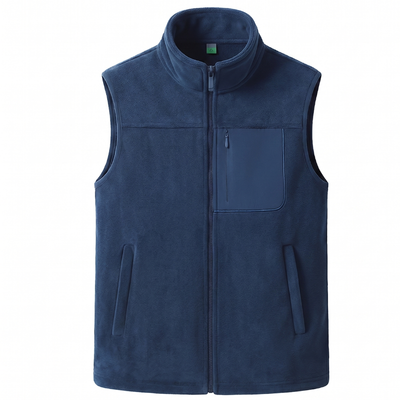 Mens fleece gilet three zipped pockets