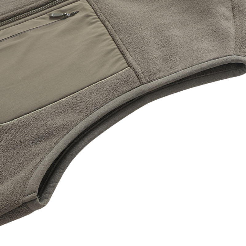 Mens fleece gilet three zipped pockets