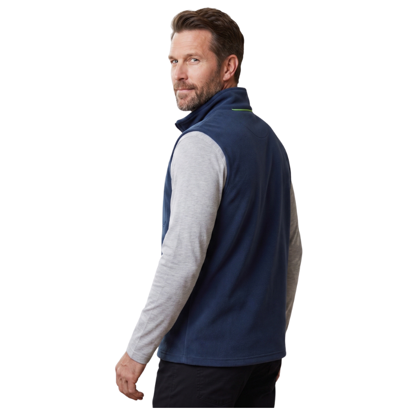 Mens fleece gilet three zipped pockets